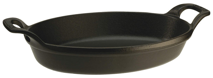 STAUB Stapelbare Auflaufform, oval Schwarz 37 cm, Schwarz 37 cm