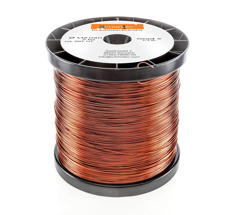 Kupferlackdraht W210 Ø 1,12 mm 5 kg CU Lackdraht Grad 2 CUL Kupferdraht Gewicht 5 Kilogramm Durchmes