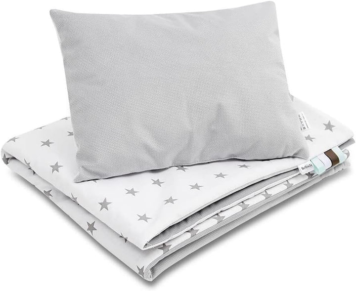 Bellochi Multifunktional Baby Decke Set - Doppelseitig Baby Bettwäsche 75x100 cm und Kissen 30x40cm