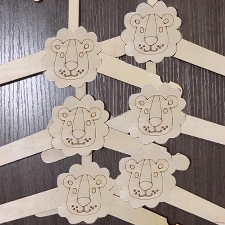 20 Stück Kinderkleiderbügel, Baby Kleiderbügel, Baby Kleiderbügel aus Holz, DIY Kinder Kleiderbügel