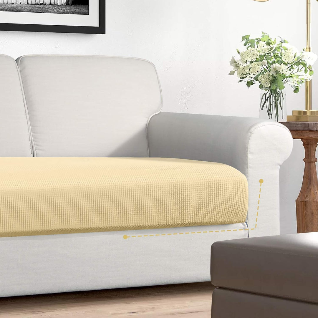 TAOCOCO Rutschfester Sofa Sitzkissenbezug, Elastische Sofakissenbezüge, Dehnbar, Waschbar, Für Sofa