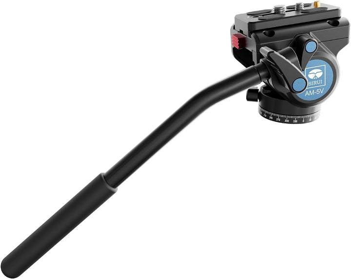 SIRUI AM-5V Fluid Videoneiger mit Flacher Basis, Traglast: 3kg, 360 Grad, Arca Swiss kompatibel, AM-