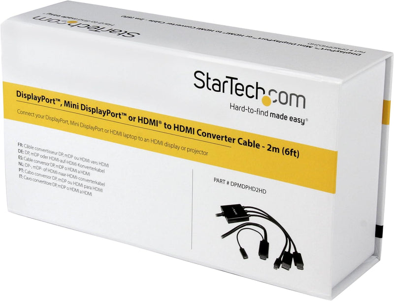 StarTech.com 2m HDMI, DisplayPort oder Mini DisplayPort auf HDMI Konverter Kabel, HDMI, DP oder Mini