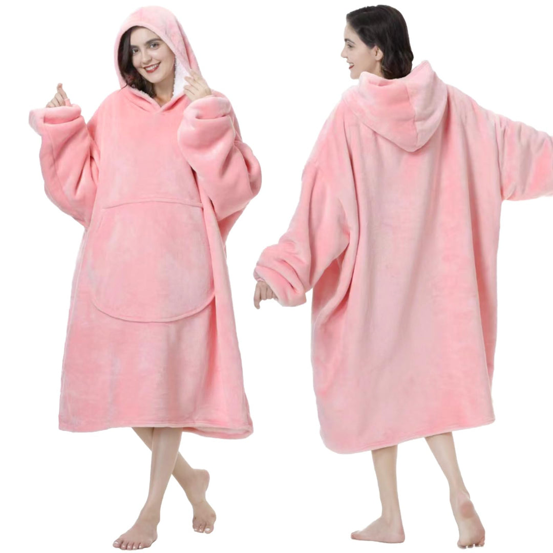 Mokani Kuscheldecke mit Ärmeln und Kapuze Hoodie Decke, Decke mit Ärmeln, Übergrösse Flauschige Flan