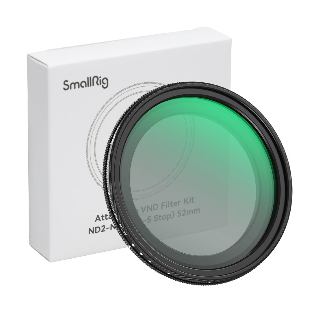 SMALLRIG 52mm VND Filter Magnetischer Variabler ND Filter ND2-ND32 (1–5 Blendenstufen), No X Cross H