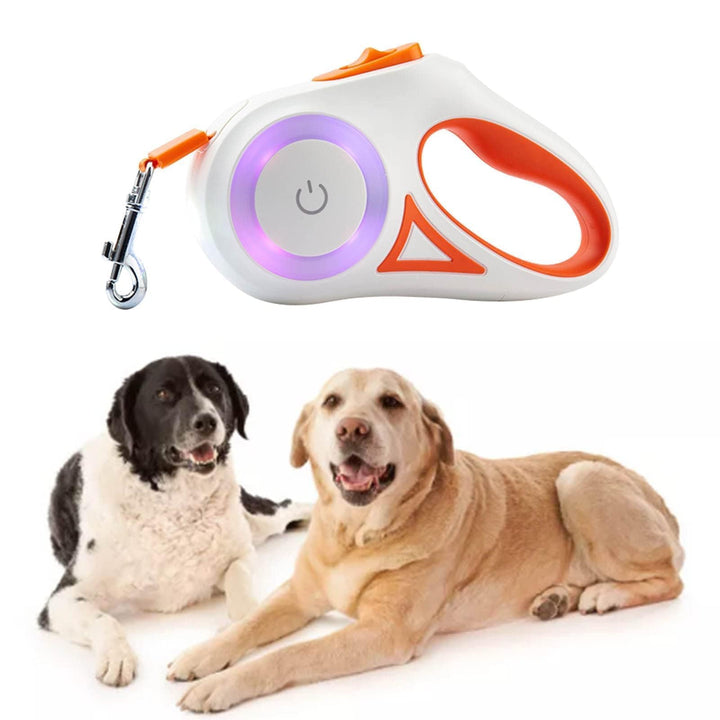 Ausziehbare LED-Hundeleine, Ausziehbare Haustierleine Mit Buntem LED-Licht, Ergonomischer Griff, Hun