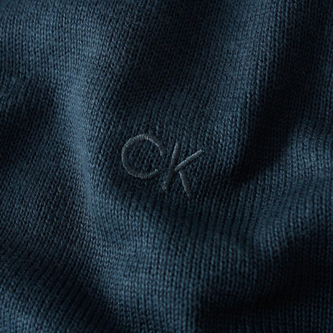 Calvin Klein Herren mit Rundhalsausschnitt aus weicher Baumwolle Sweater XL Petrol, XL Petrol