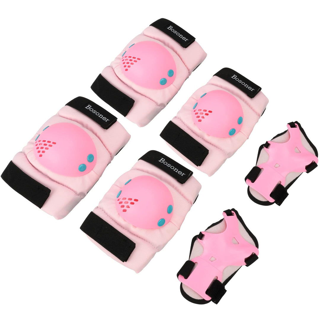 BOSONER Knieschoner Kinder Schoner Inliner Protektoren 6er Set Schützer Inliner Inline Skates Knie U