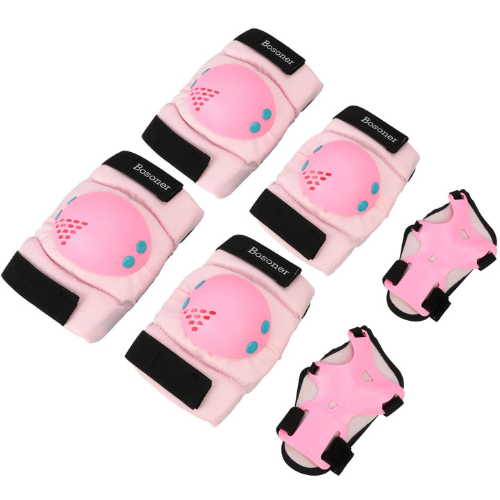 BOSONER Knieschoner Kinder Schoner Inliner Protektoren 6er Set Schützer Inliner Inline Skates Knie U