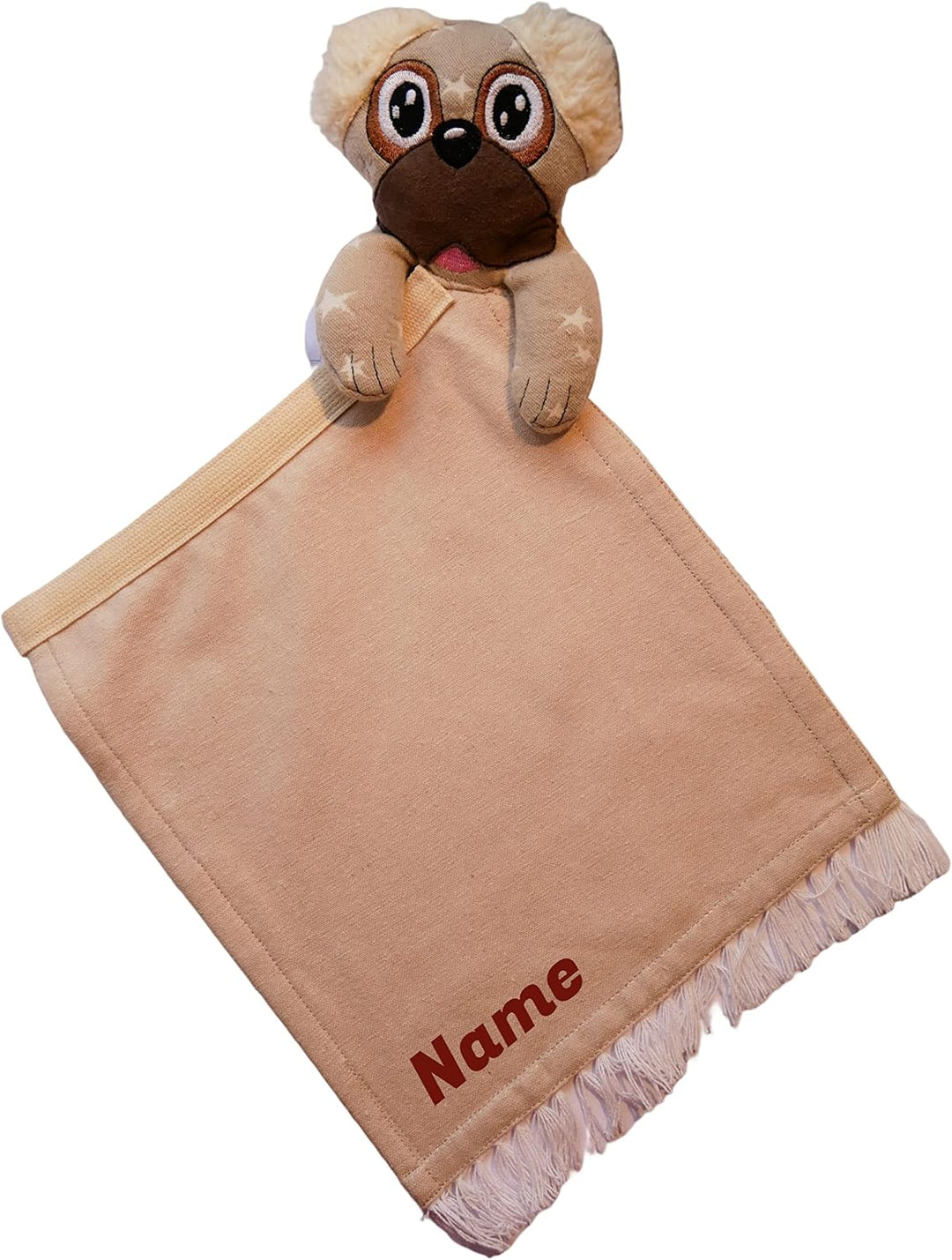 Handmade Mops Hunde Spielzeug Hundespielzeug Schmusetuch Kuscheltuch Decke mit Name Bestickt persona