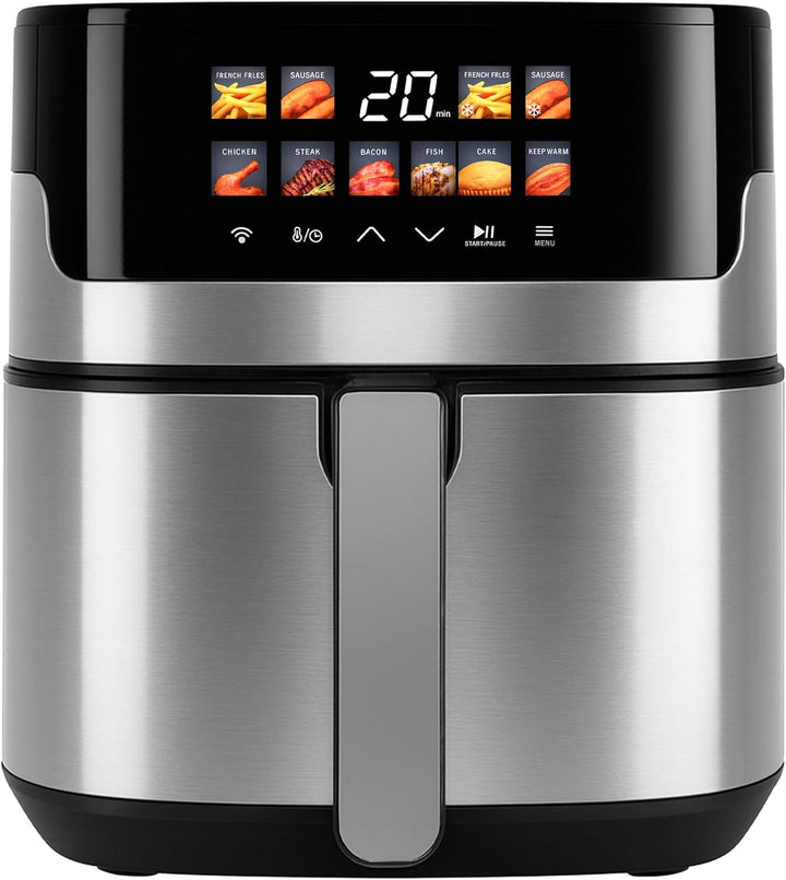 Retoo Heissluftfritteuse 6,5L - Airfryer mit Antihaftbeschichtung, 10-in-1-Funktionen, Touchscreen,