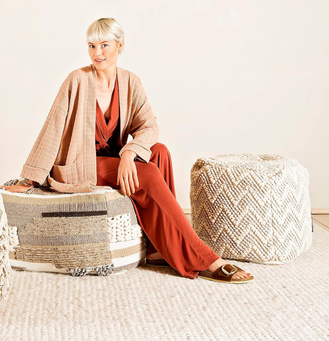 SITTING POINT only by MAGMA Sitzsack MONACOR Cube Baumwolle gestrickt mit Inlett