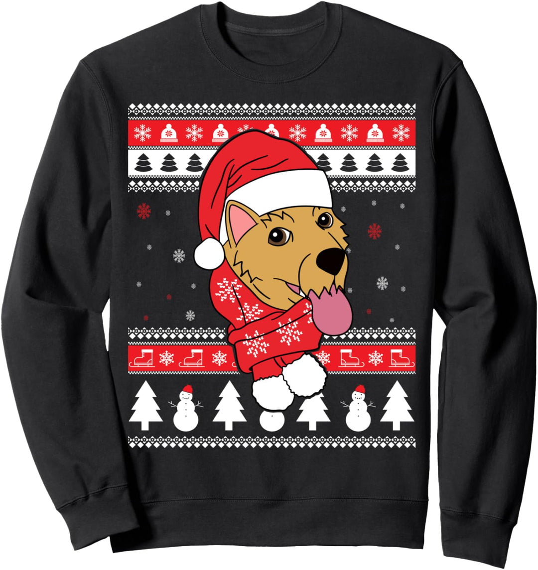 Yorkshire Terrier Lustiger Hund Hässliche Weihnachten Sweatshirt