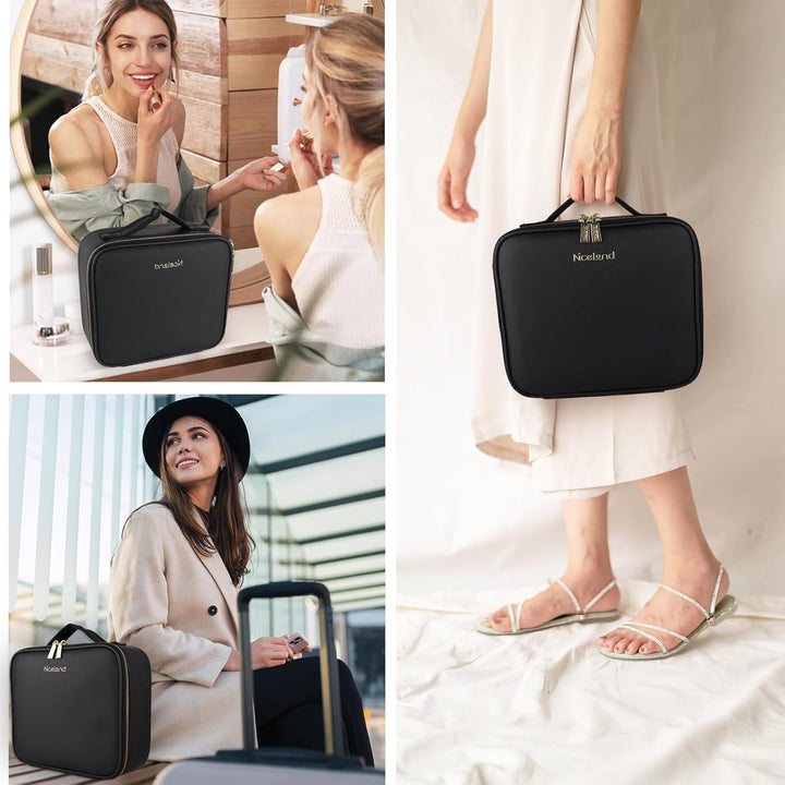 Kosmetiktasche mit LED Beleuchtung Licht, Make-up Tasche Koffer Verstauen für Reisen, Kosmetikkoffer