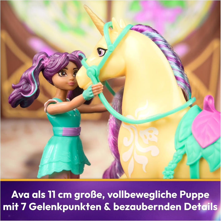 Unicorn Academy AVA und Einhorn Leaf Set - ca. 12 cm grosse Originalfiguren zur beliebten Netflix Se