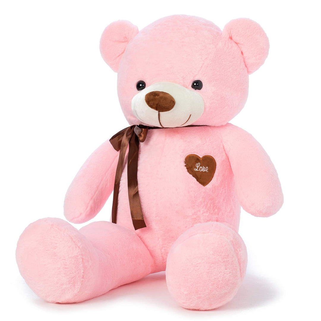 YunNasi Teddybär Gross Riesen Teddy Bär Plüschbär Kuschelbär 100cm/39 Inches Stofftier mit Bänder Ge