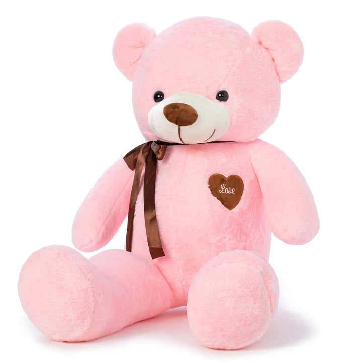 YunNasi Teddybär Gross Riesen Teddy Bär Plüschbär Kuschelbär 100cm/39 Inches Stofftier mit Bänder Ge