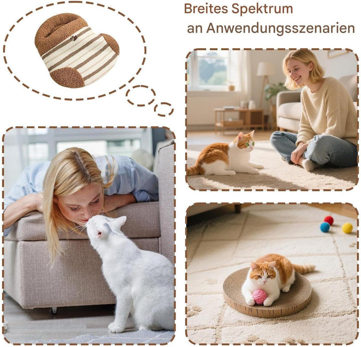 Katze Schlafsack - selbstwärme Plüschkätzchenbeutel | Katze Hideaway Sleeping Backdle Bags | Wrap co