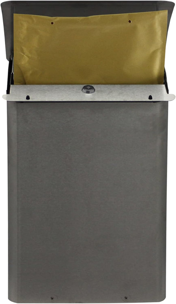 Wand-Briefkasten Safepost 14 Briefkasten Edelstahl Sicherheits-Briefkasten mit doppeltem Fach Aufput