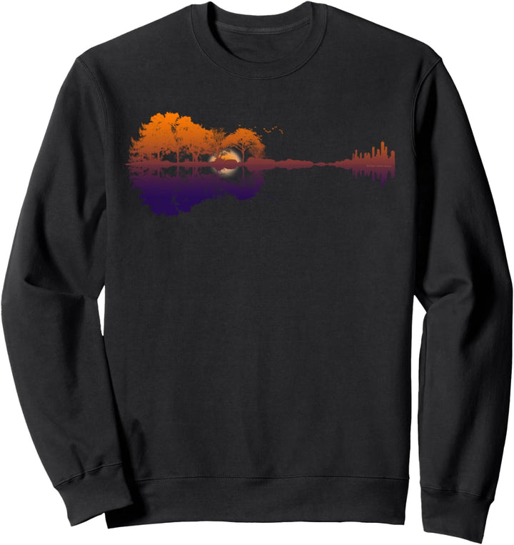 Guitar Lake Reflections Musik- und Guitar Sweatshirt