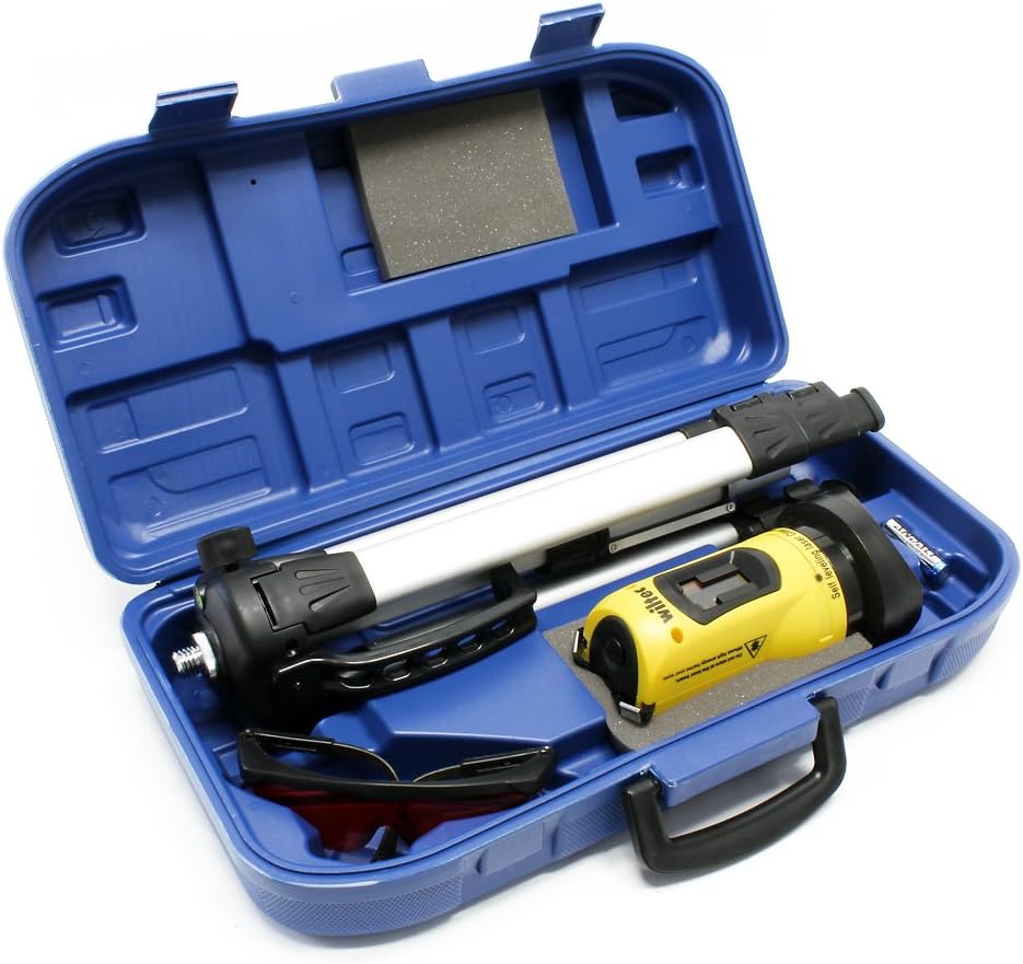 Wiltec Kreuzlinienlaser selbstnivellierend mit Stativ 1,2 m, ±0,5 mm/m genau, Rotationslaser zum Ver