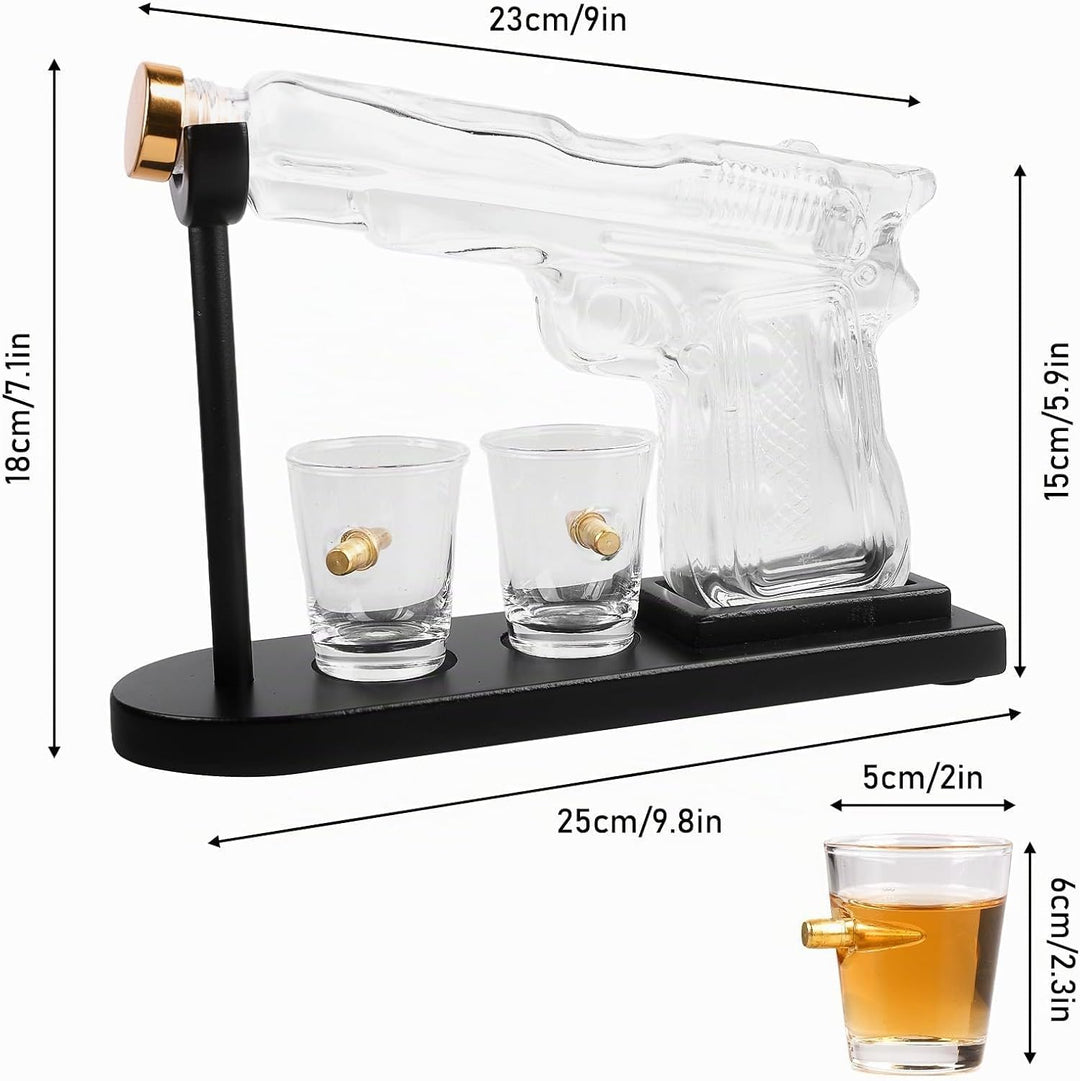 Whisky Geschenkset Personalisiert mit 2 Bullet Gläsern und Karaffe, Whisky Dekanter aus Glas, Whiske