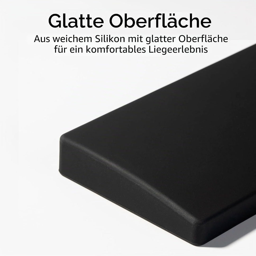 Keychron Schwarze Silikon-Handgelenk- und Handballenauflage, 327 mm (12,89 Zoll) für 75% kompakte Ta