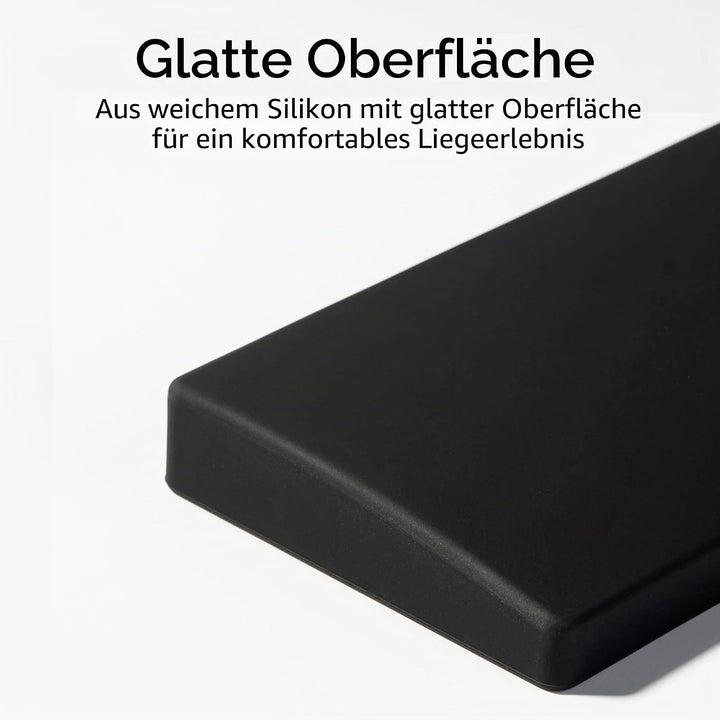 Keychron Schwarze Silikon-Handgelenk- und Handballenauflage, 327 mm (12,89 Zoll) für 75% kompakte Ta