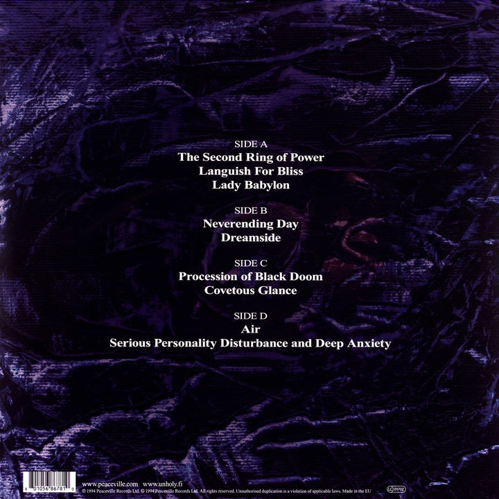 The Second Ring of Power, Vinyl