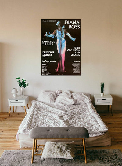 Diana Ross - Lady Sings The Blues, Offenbach 1973 » Konzertplakat/Premium Poster | Live Konzert Vera