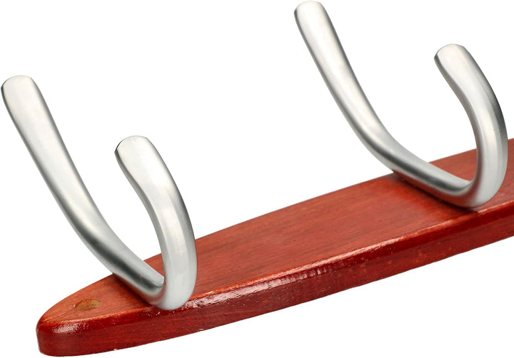 KOTARBAU® Holz-Garderobenhaken mit 3 Haken Kleiderhacken für Wandmontage Satin, 3 Haken