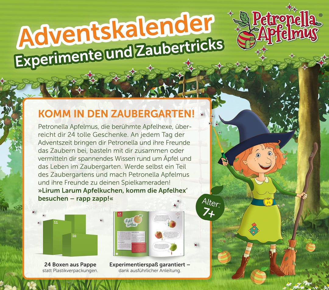 FRANZIS 67202 - Adventskalender Petronella Apfelmus - Experimente und Zaubertricks, 24 spannende Ver