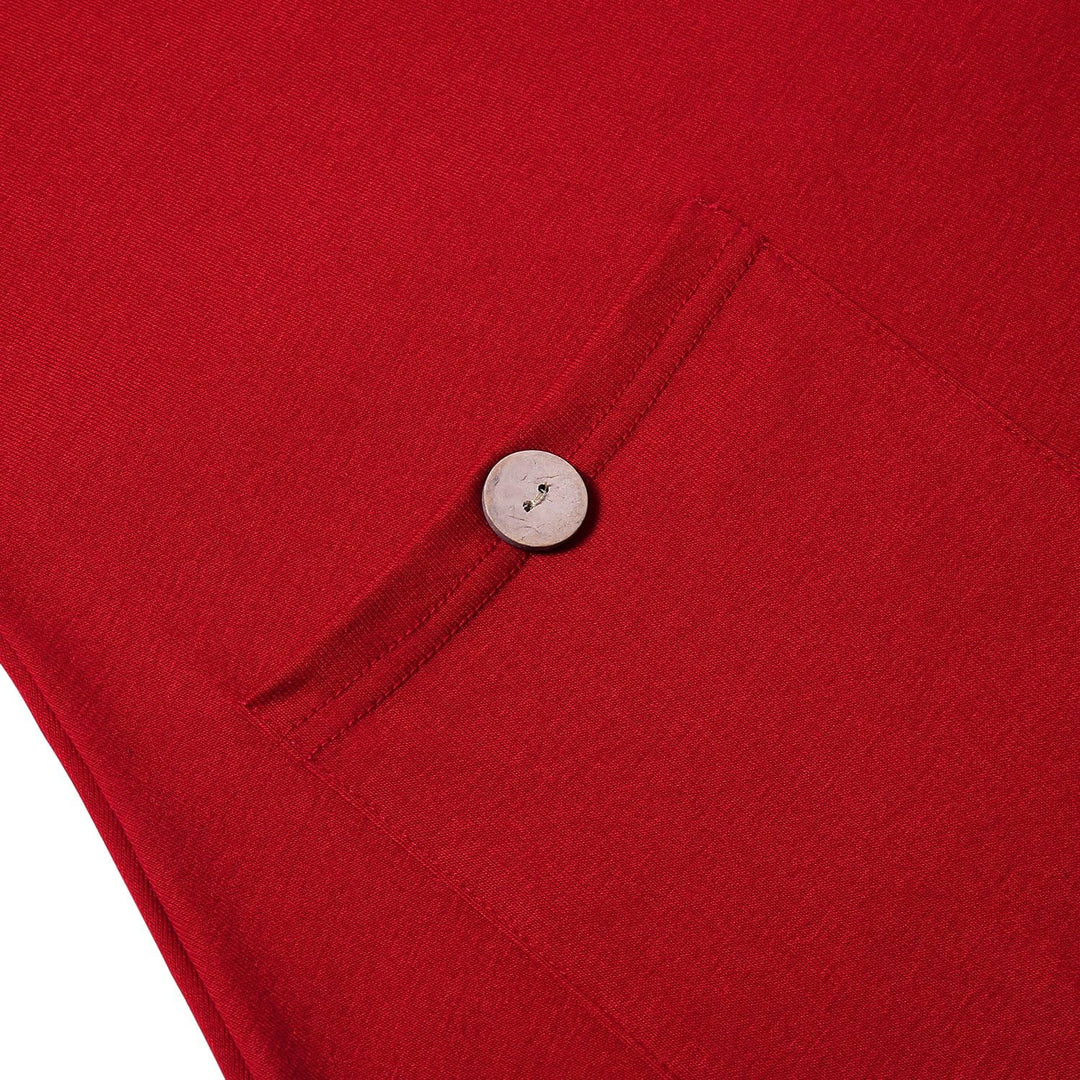 Amrto Damen Tunika Tops Turtleneck Langarm Shirts Bluse Hemd Pullover Mit Taschen M #2-rot, M #2-rot
