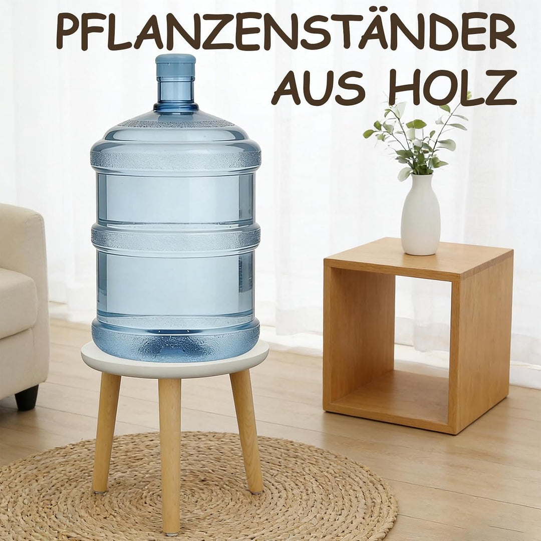 Pflanzenständer aus Holz, 28 x 22 cm Rund Blumenständer, Plant Bench, Belastung Blumenhocker mit 3 F