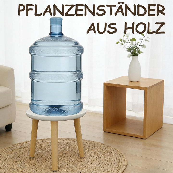 Pflanzenständer aus Holz, 28 x 22 cm Rund Blumenständer, Plant Bench, Belastung Blumenhocker mit 3 F