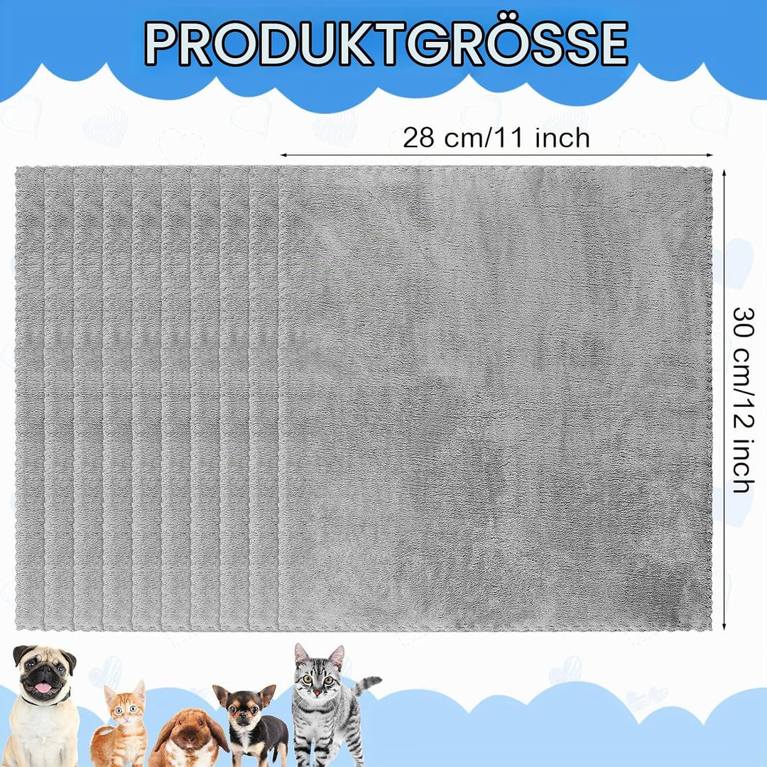 Panelee 10 Stück Waschbare Haustier Decken für Hunde Meerschweinchen Hase Katze Wasserdichtes Kleint