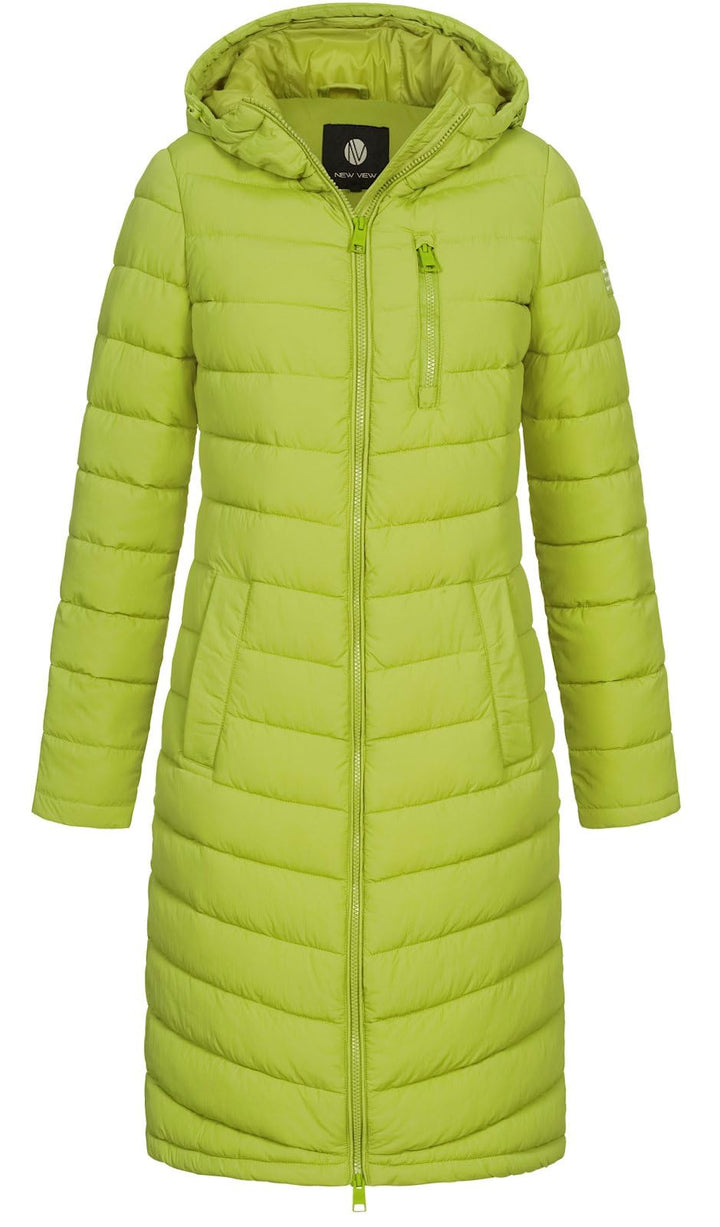 NEW VIEW Damen Jacke Steppmantel Tessa mit Kapuze L Lemon-Grün (Oasis), L Lemon-Grün (Oasis)