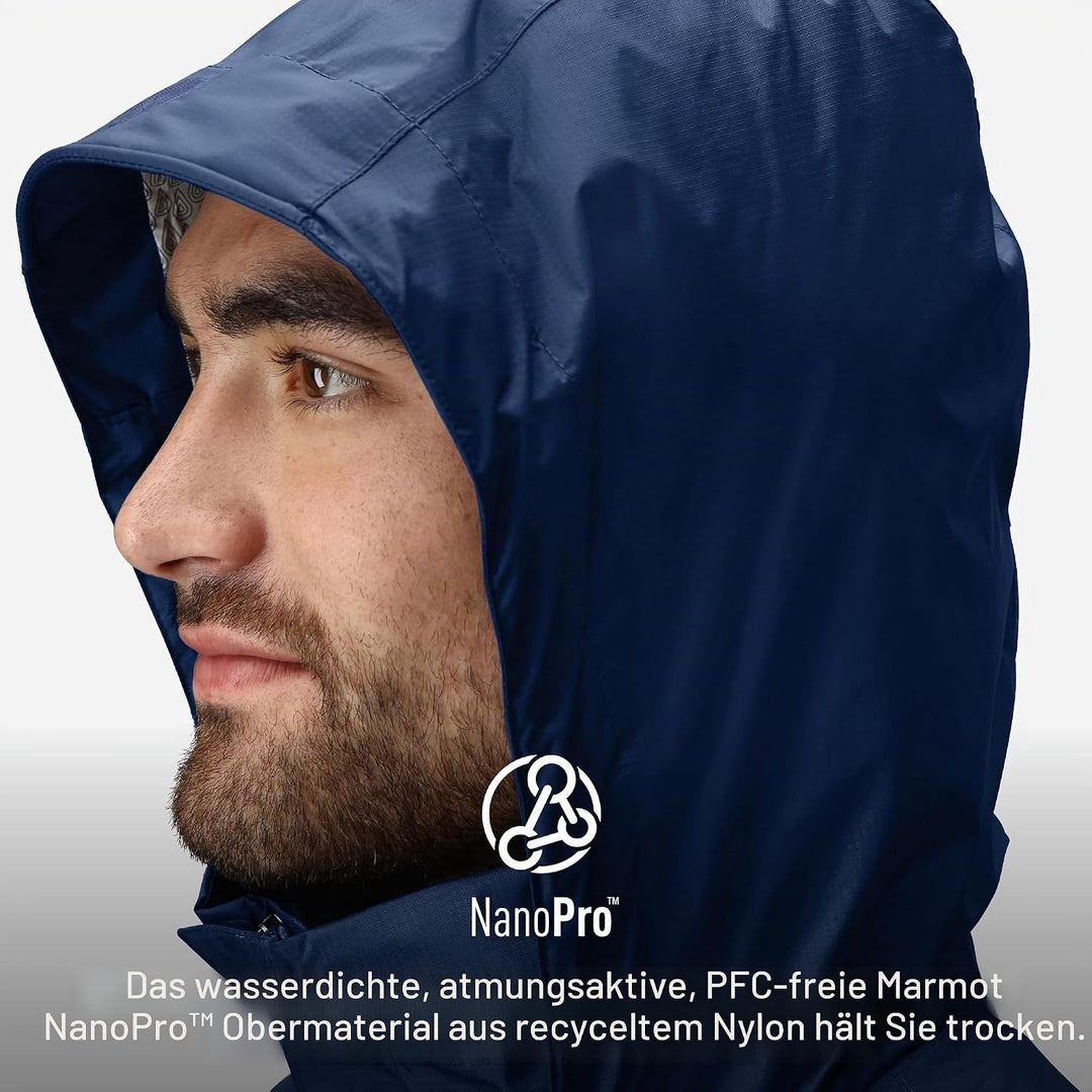 Marmot Herren PreCip Eco Jacket, Wasserdichte Regenjacke, winddichter Regenmantel, atmungsaktiver, f