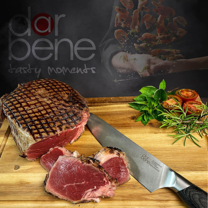 Chefmesser P-Series 20cm Profi Küchenmesser aus deutschem Edelstahl, klassisches Allzweckmesser Koch