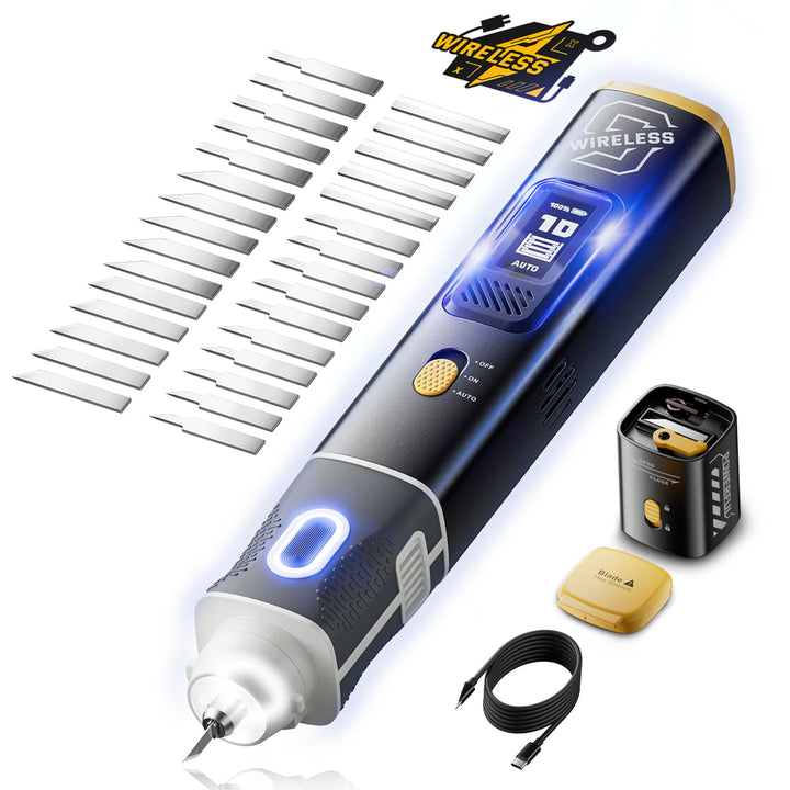 Kabelloser Ultrasonic Cutter, 40 kHz Arbeitsfrequenz, 30 Watt Hochleistung, 1000 mAh Akku mit USB-La