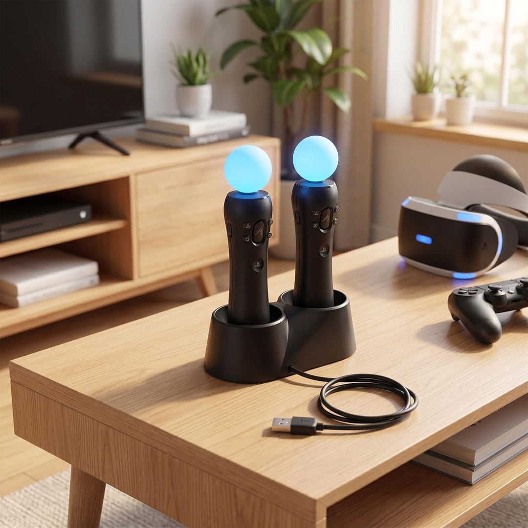 Zerone USB Ladestation mit 2 Ladestationen für VR Controller