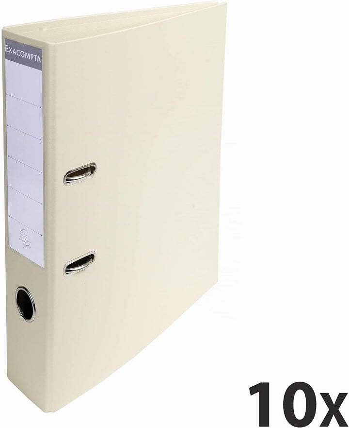 Exacompta 53750E 10er Pack Premium PVC-Ordner Prem´Touch Pastell. 7 cm breit DIN A4 Ringordner Akten