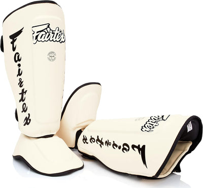 Fairtex SP7 Muay Thai Schienbeinschützer für Herren, Damen, Kinder | aus Syntek-Leder und hochwertig