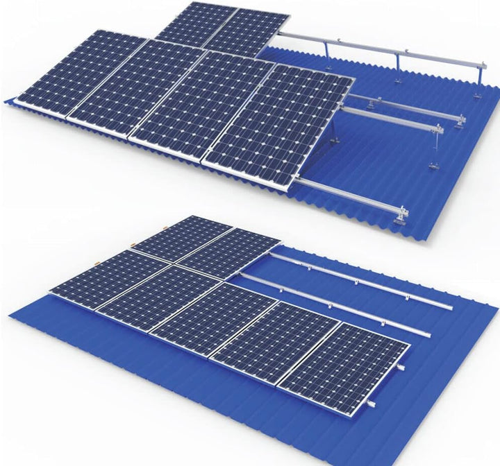 4 Stück 1150mm Aluprofil Photovoltaik Montageschiene Solarprofil Solarschiene