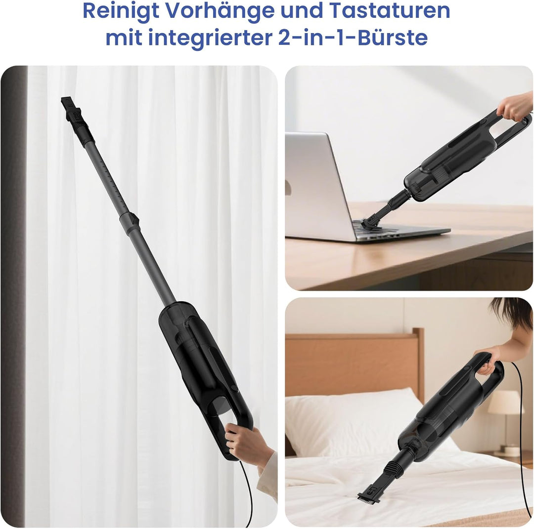 VersLife C8PRO Staubsauger mit Kabel, 30000Pa/600W stielstaubsauger mit Kabel, 6-in-1 Handstaubsauge