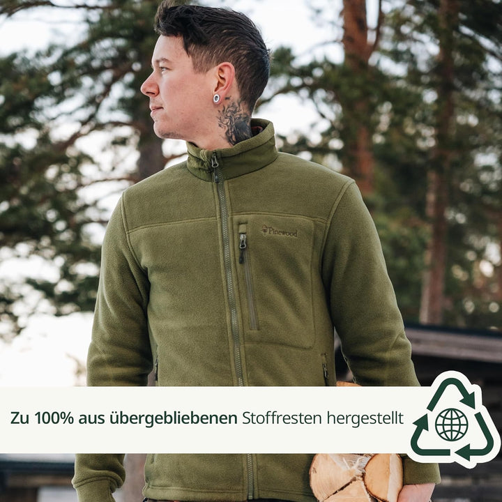 Pinewood Fleece Jacke für Herren. Zum Wandern, Trekking, Jagd, Hundesport und vielen Outdooraktivitä
