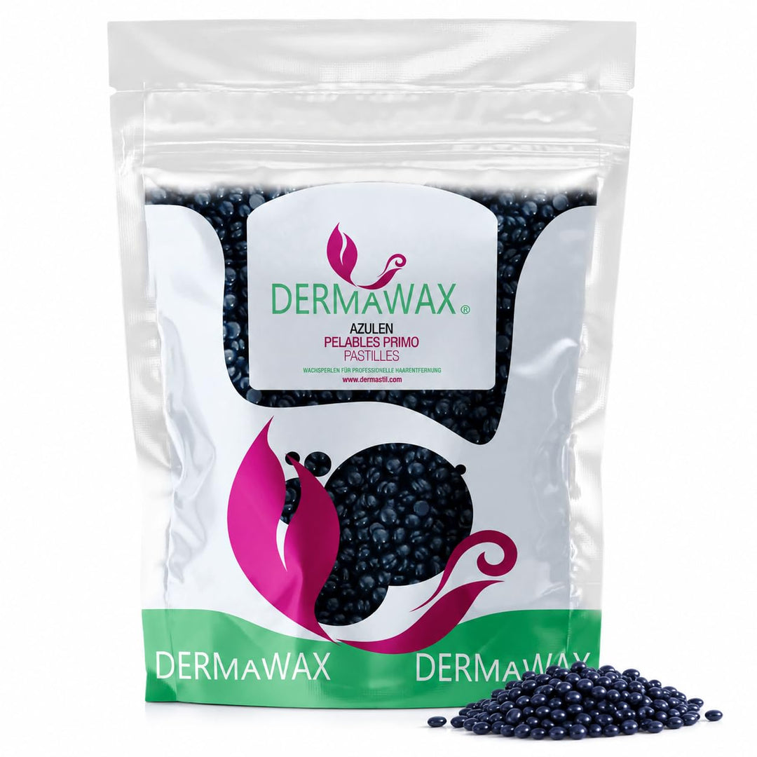 Dermawax 1 kg Azulen Waxing Perlen- Professionelle Heisswachs Wachsperlen zur Haarentfernung- Anwend