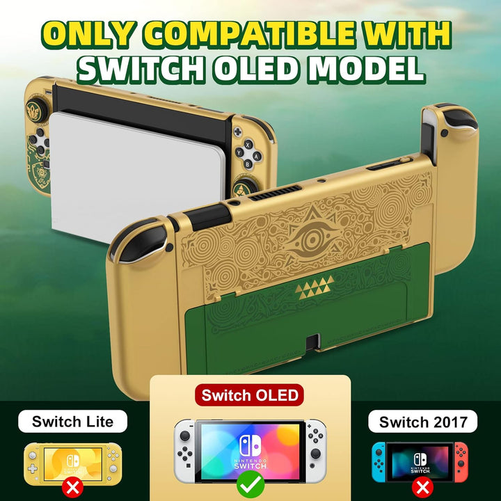 IINE Dockable Switch OLED Schutzhülle,Hartschalen-Schutzhülle Kompatibel für NintendoSwitch OLED,Swi