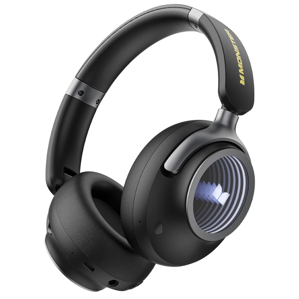 Monster MS-Persona4 Bluetooth-Kopfhörer mit Aktiver Geräuschunterdrückung, 70 Stunden Akkulaufzeit,