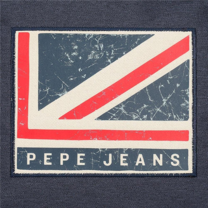 Pepe Jeans Aidan Rucksack für Laptop, Doppelfach mit Trolley, 15,6 Zoll, Blau, 31 x 44 x 17,5 cm, Po